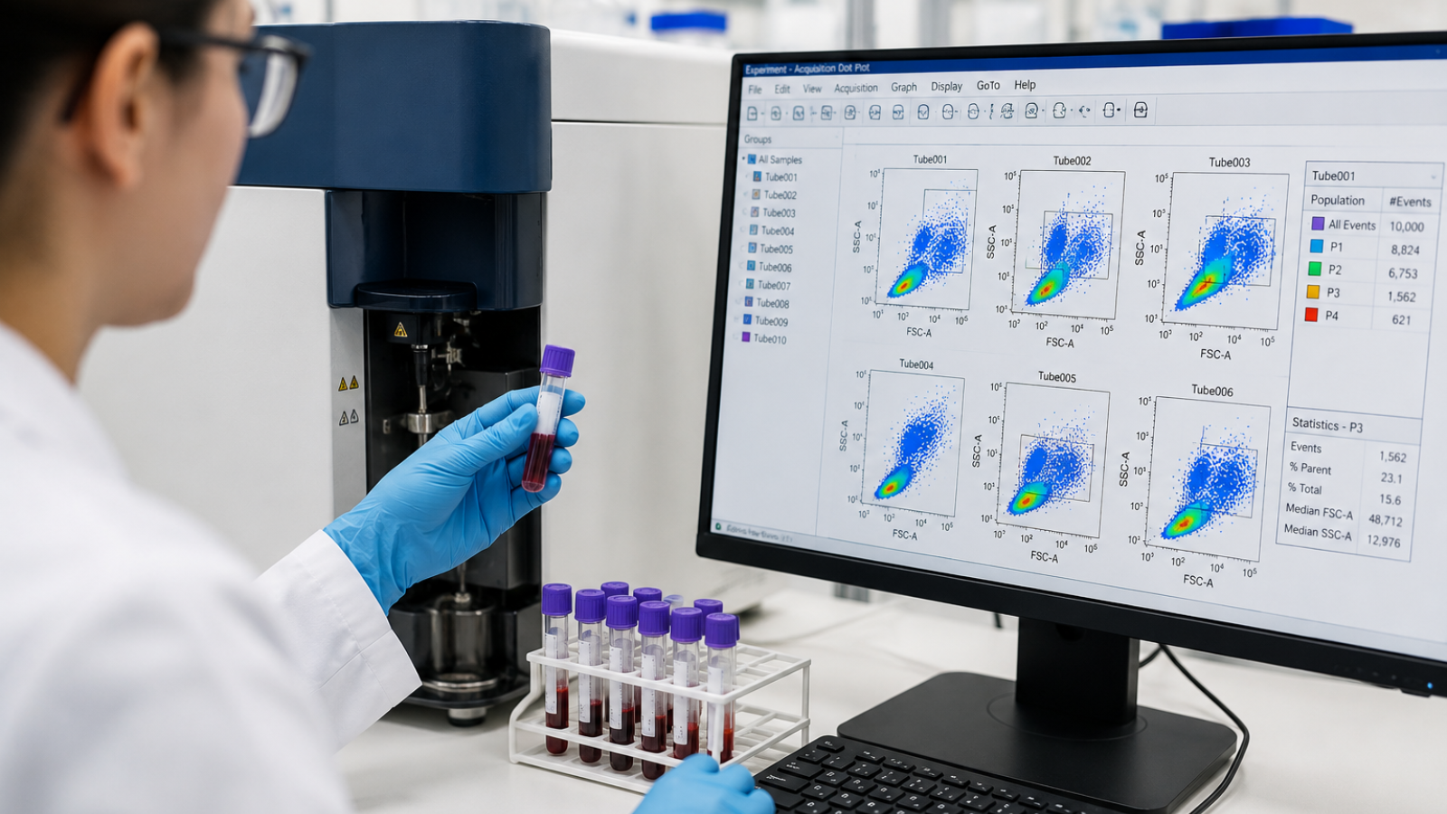 Autofluorescence-flow cytometry